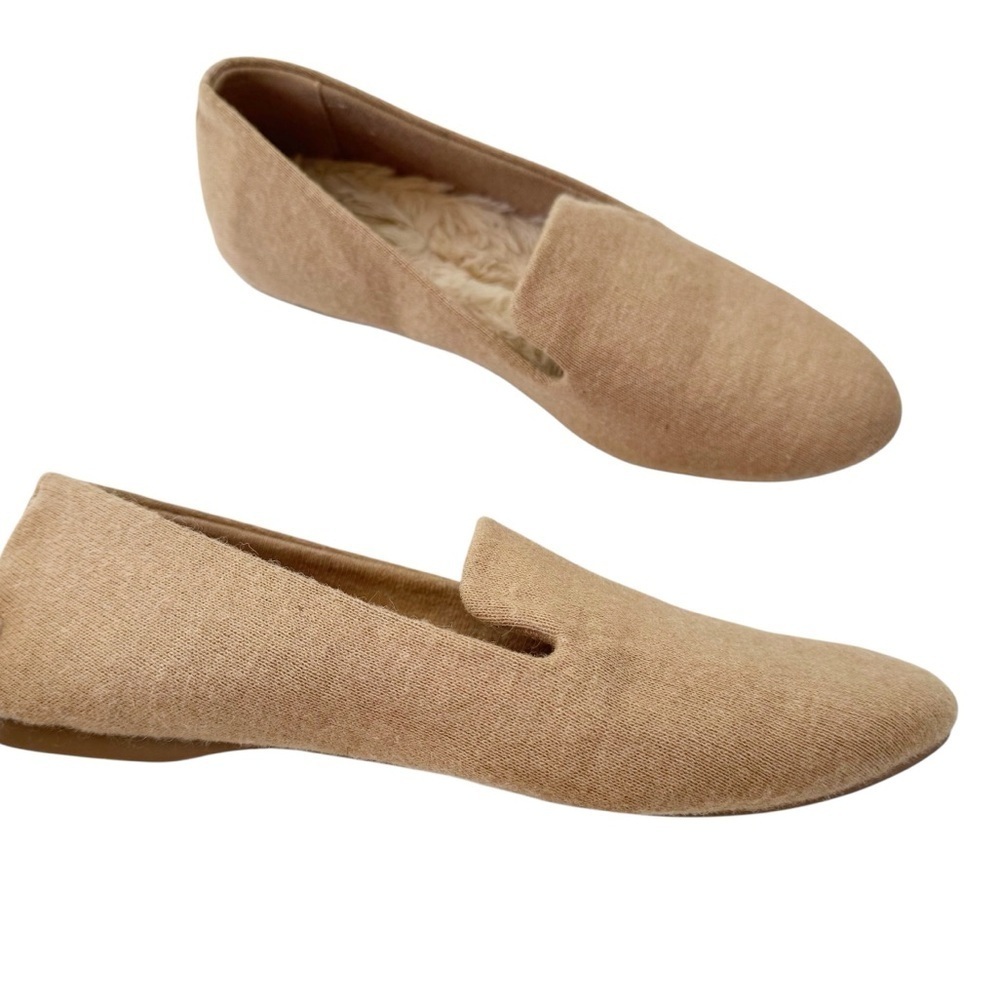 Birdies Starling Knit Loafers in Oatmeal Faux Fur Size 7.5 - Picture 2 of 12